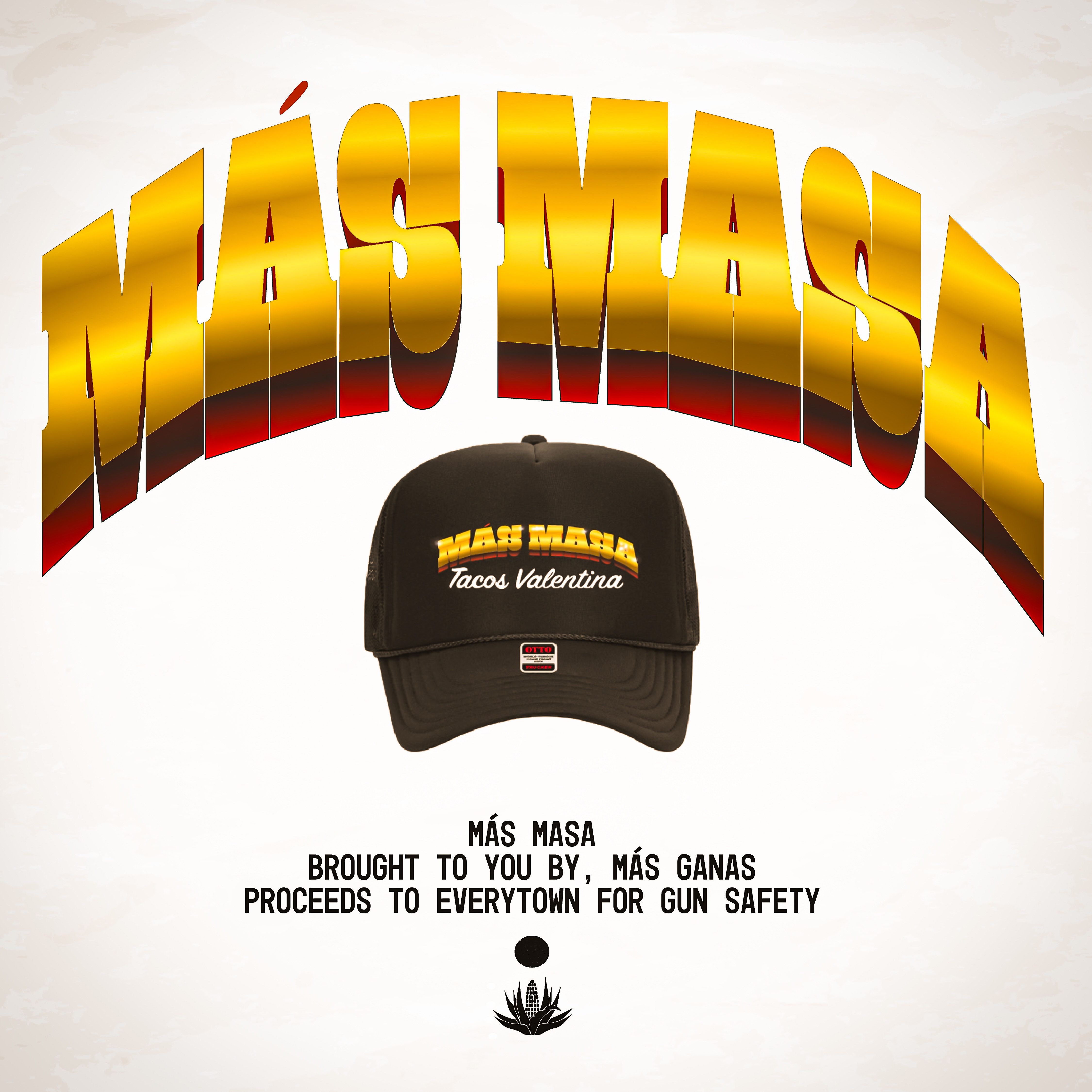 a hat with the words'mas masa'on it